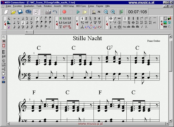 MIDI-Connections Pro Score Version 5